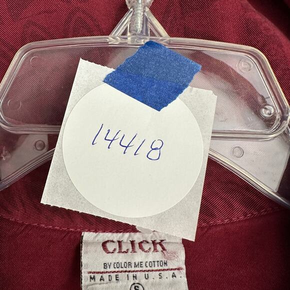 Click Womens Size S Tunic Top Burgundy Asymmetrical Vintage Artsy Lagelook Boho - Picture 7 of 7